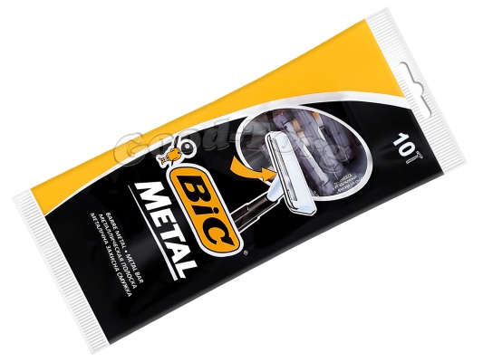 Одноразовый станок BIC METAL, оригинал, 1уп=10шт. (Греция)