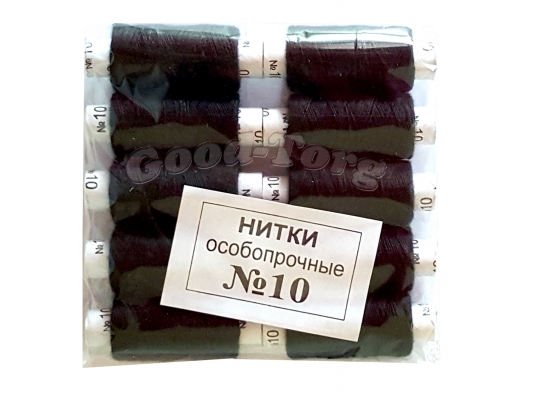 Нить №10 х/б, Никополь (10 черных)